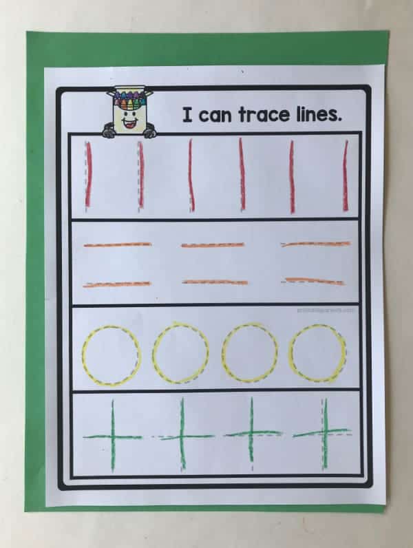 Tracing lines worksheets free printable line tracing