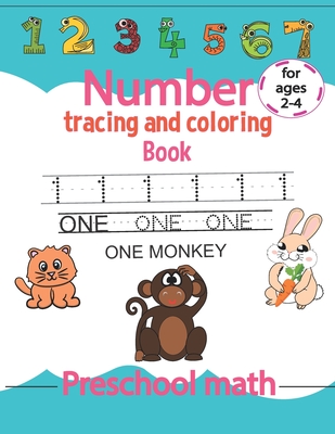 Number tracing and coloring book preschool math for ages
