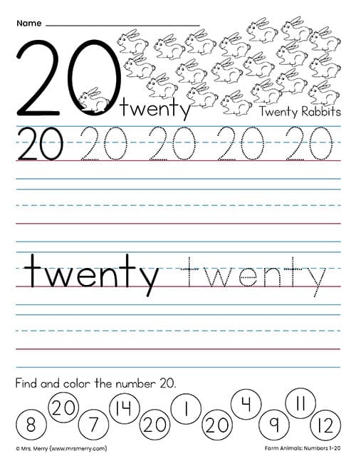 Free tracing numbers worksheets