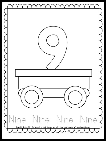 Train number coloring page free printable â the art kit