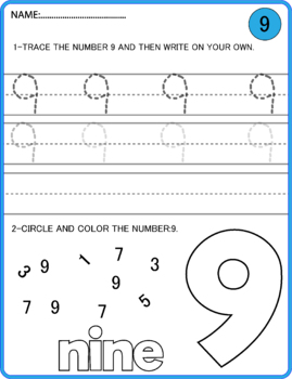 Numbers tracing worksheets