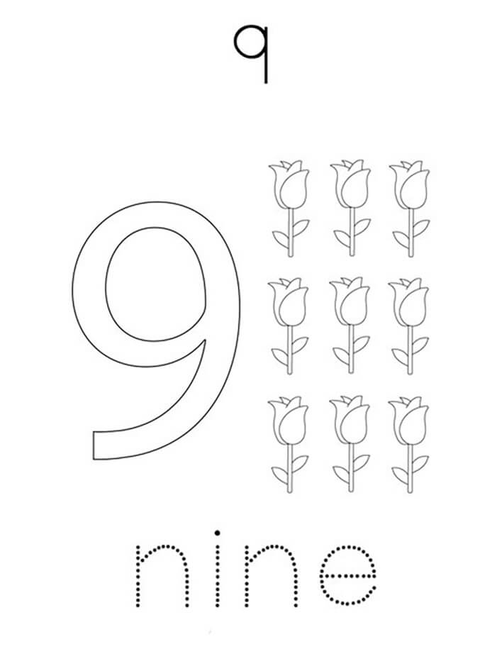 Number coloring pages