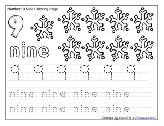 Number coloring tracing ppt