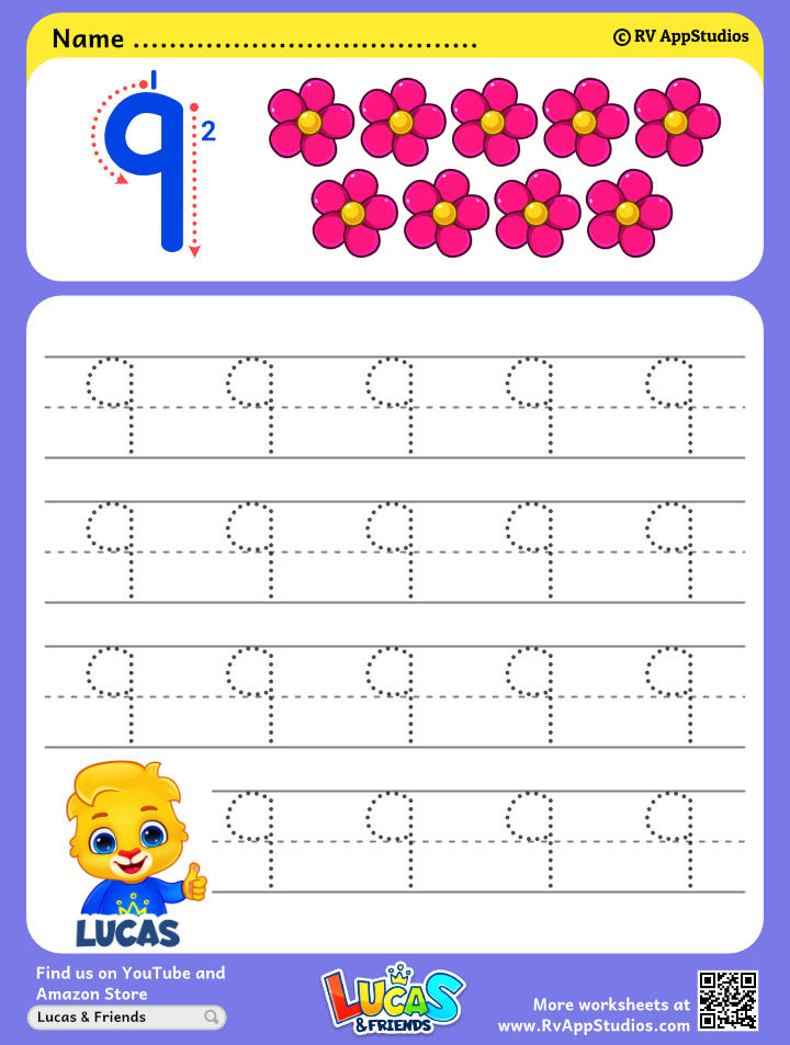 Number tracing worksheets count and trace number