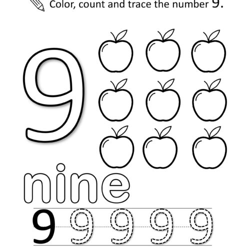 Color and trace the number made by teachers