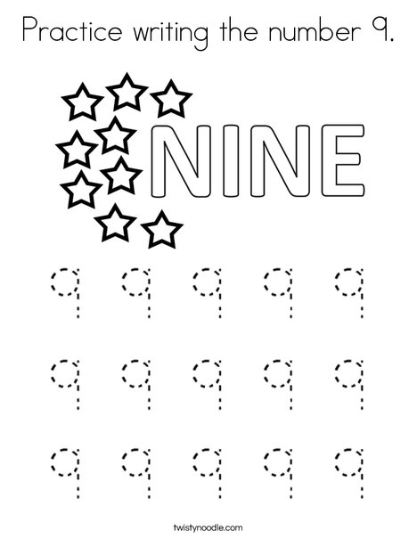 Practice writing the number coloring page
