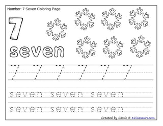 Number coloring tracing ppt