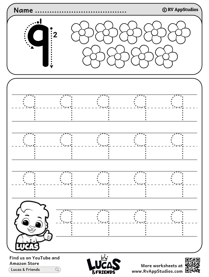 Number tracing worksheets count and trace number