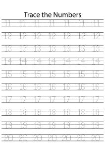 Number tracing