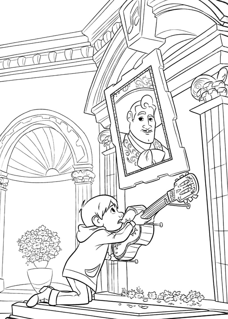 Free printable disney coco coloring page