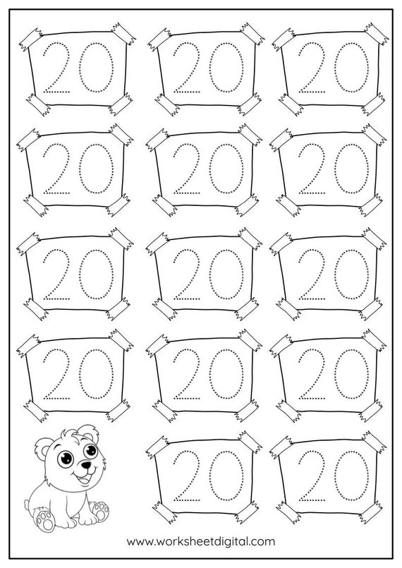 Number tracing practice