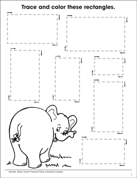 Tracing skills tracing rectangles printable skills sheets