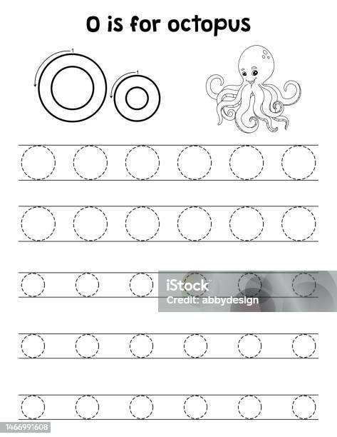 Oviraptor dinosaur tracing letter abc coloring o stock illustration