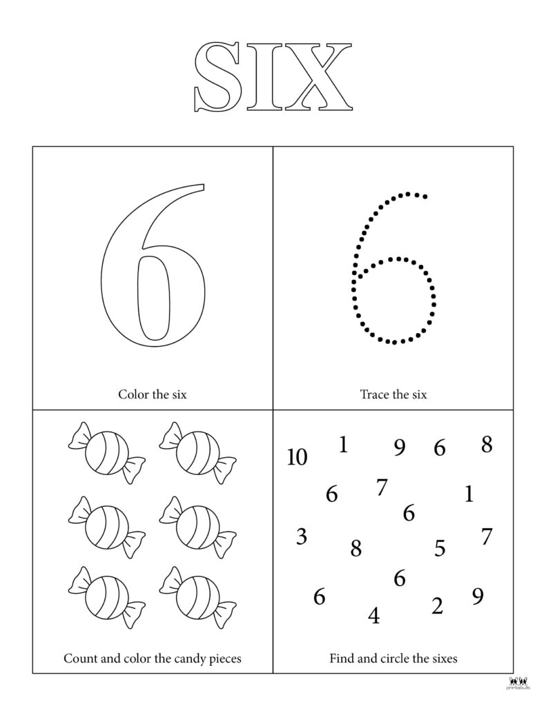 Number tracing worksheets