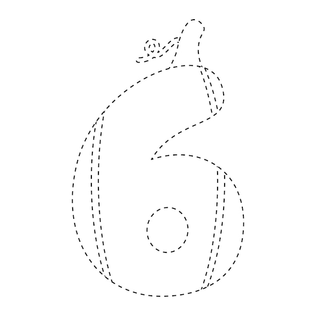 Premium vector number tracing worksheet for kids