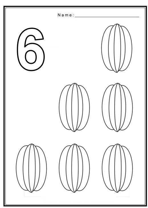 Free coloring pages of number with fruit crafts and worksheets for preschooltoddler and kindergarten