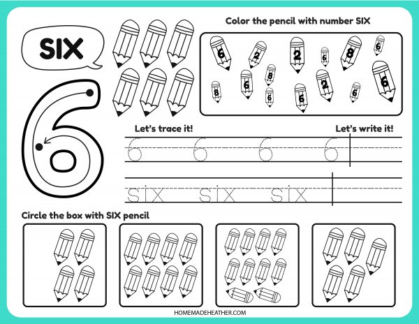 Free number tracing printable work sheets homemade heather