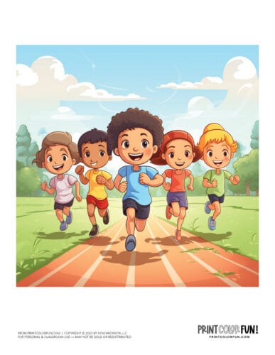 Running clipart coloring pages discover the joy of jogging together at