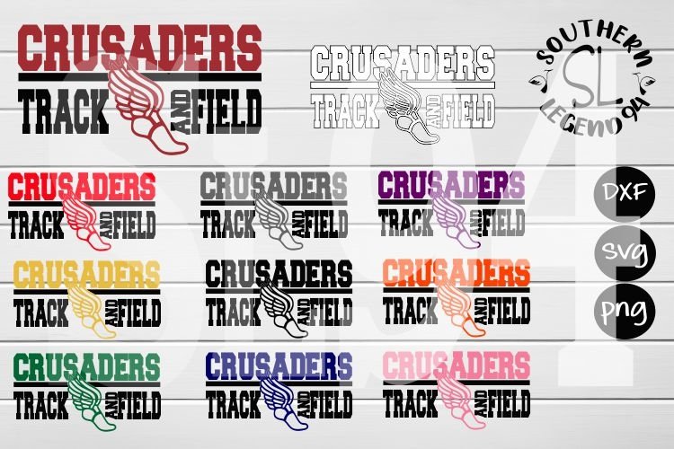 Crusaders track and field png svg dxf