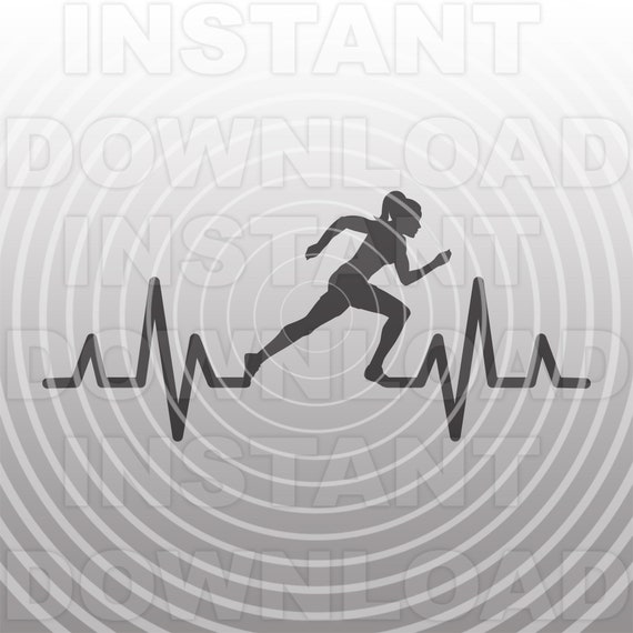 Girls cross country heartbeat pulse ekg svg filegirls track and field svg mercial personal use cricutsilhouettecameovinyl decal