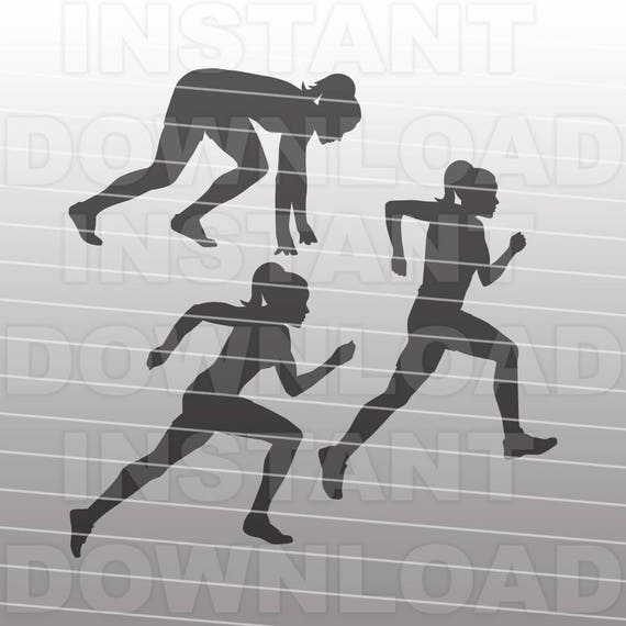 Girls track and field svg filegirls cross country runner svg vector art mercial personal use cricutsilhouettecameovinyl cutter