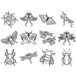 Art nouve insects svg by echidna designs download echidna sewing