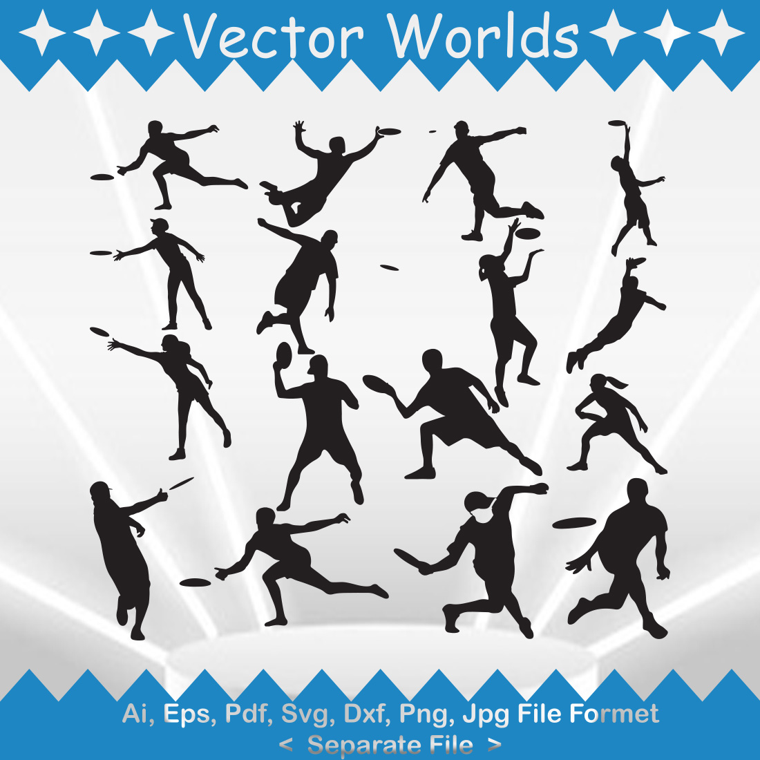 Ultimate frisbee svg vector design