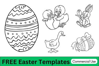 Easter templates free printables stencils silhouette