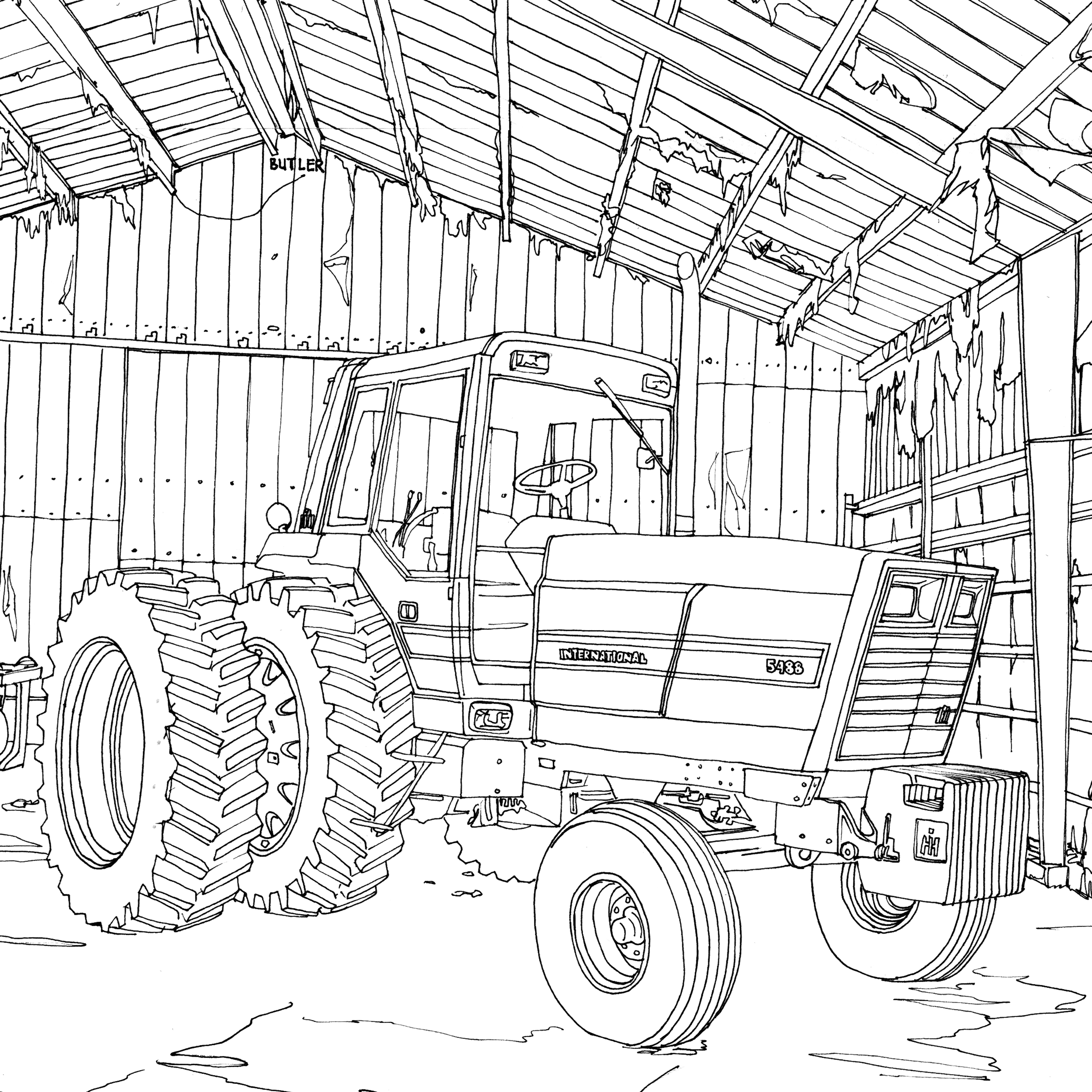 Art of the tractor coloring book octane press