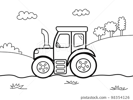 Tractor coloring book