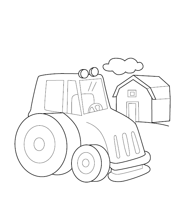 Tractor coloring image free colouring book for children â monkey pen store