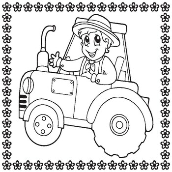 Tractor colouring book for children tractor colouring pages for kids