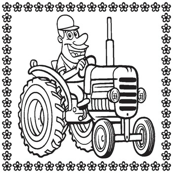 Tractor colouring book for children tractor colouring pages for kids