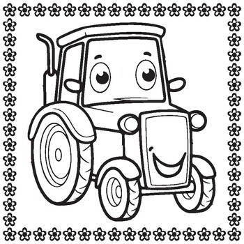 Tractor colouring book for children tractor colouring pages for kids