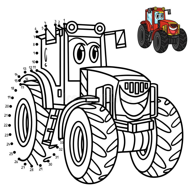 Tractor colouring stock illustrations â tractor colouring stock illustrations vectors clipart