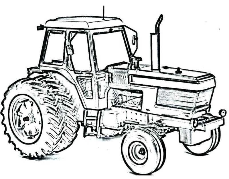 Printable tractor coloring pages pdf for kids