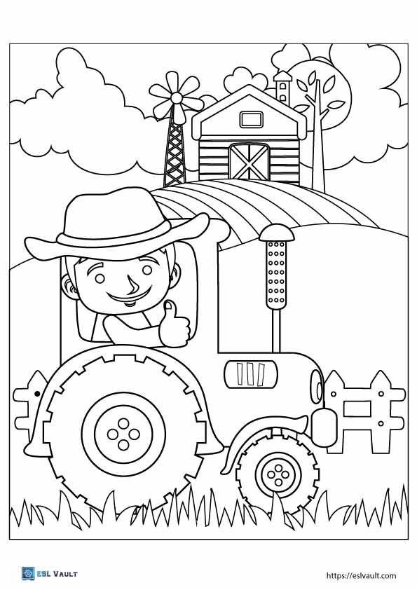 Free printable farm coloring pages pdf