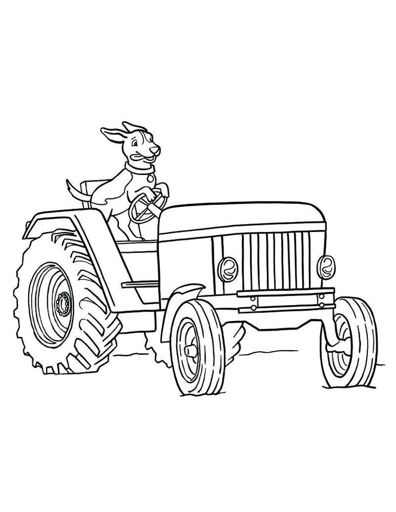 Printable tractor coloring pages pdf for kids