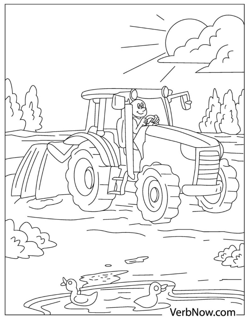 Free tractors coloring pages for download printable pdf
