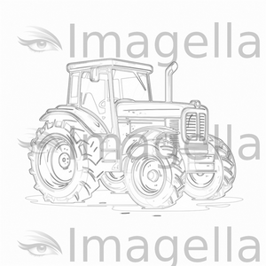 Tractor clipart in minimalist art style k svg â