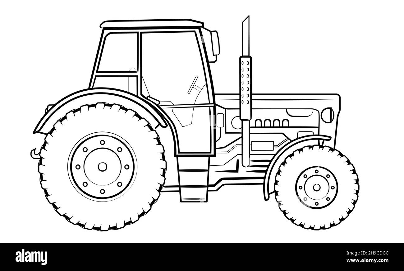 Farm tractor black and white stock photos images