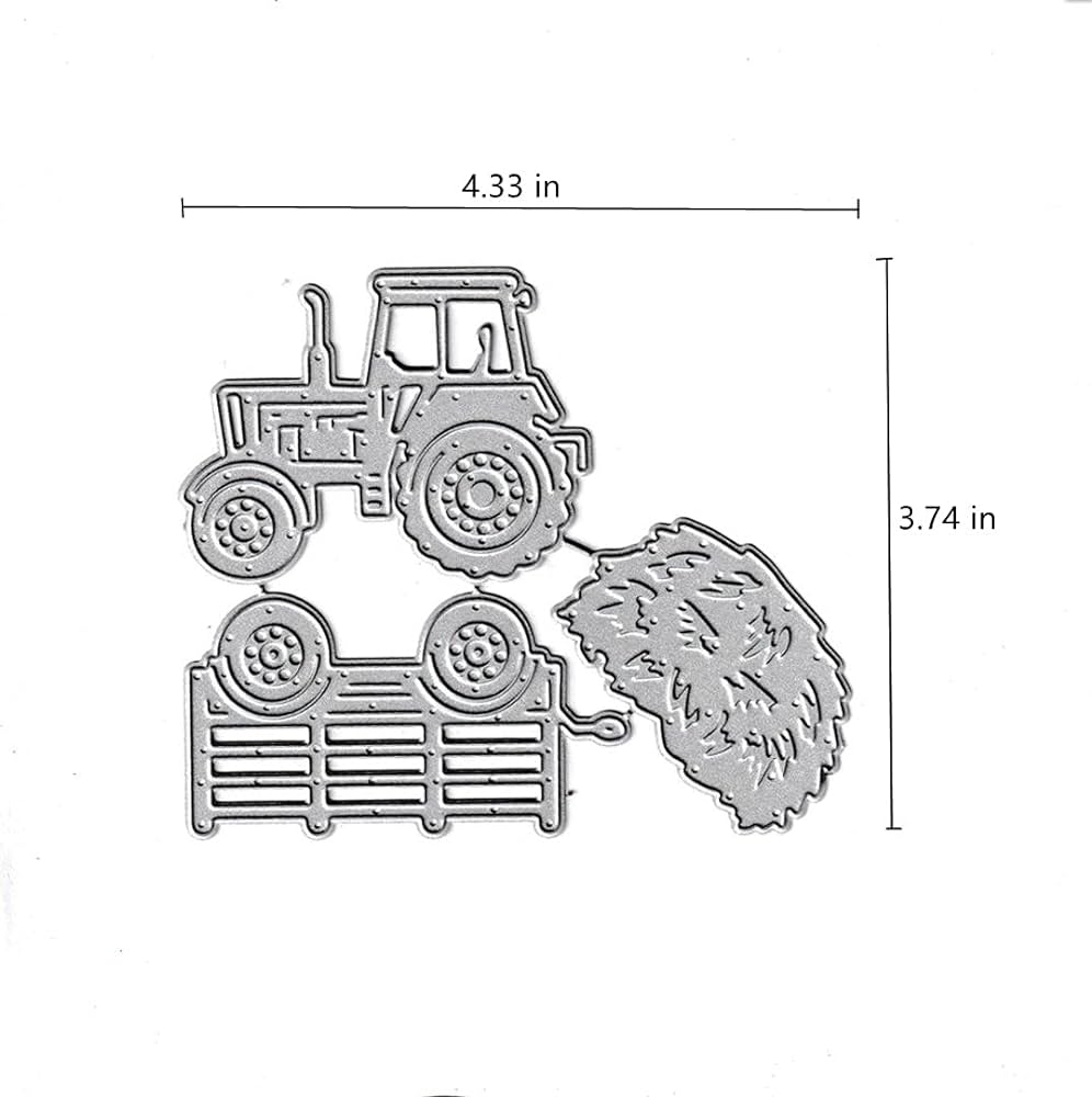 Autumn truck harvest grain straw cutting dies fall leaves farm tractor truck bumper harvest die cuts metal embossing stencils template mould for card scrapbooking and diy craft album paper card decor buy