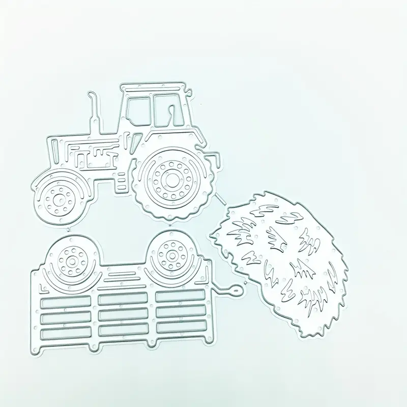Tractor etching cutting knife mold metal carbon steel knife mold embossing knife mold stencil for diy scrapbooking card making