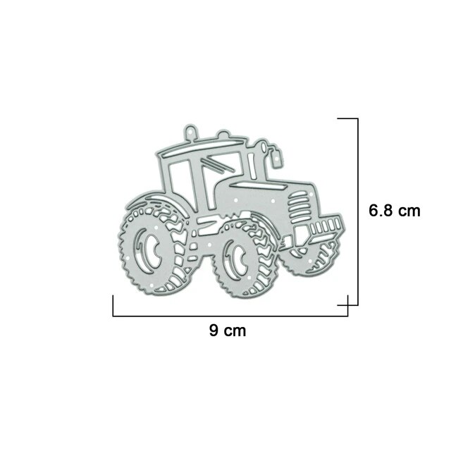 Metal cutting die for scrapbooking farm tractor pattern cutter stencil handmade thank you memory card punch cuts clipart supply