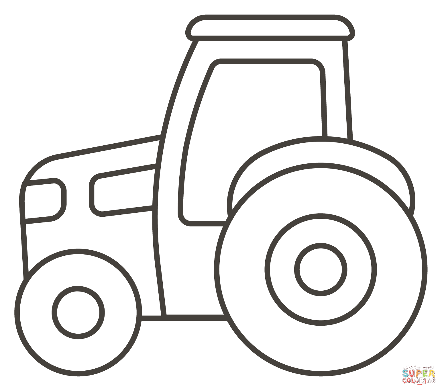 Tractor coloring page free printable coloring pages