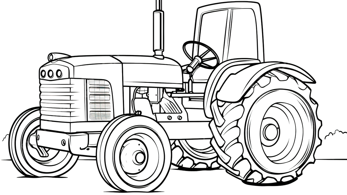 Tractor coloring page for children background coloring pictures of tractors tractor field background image and wallpaper for free download