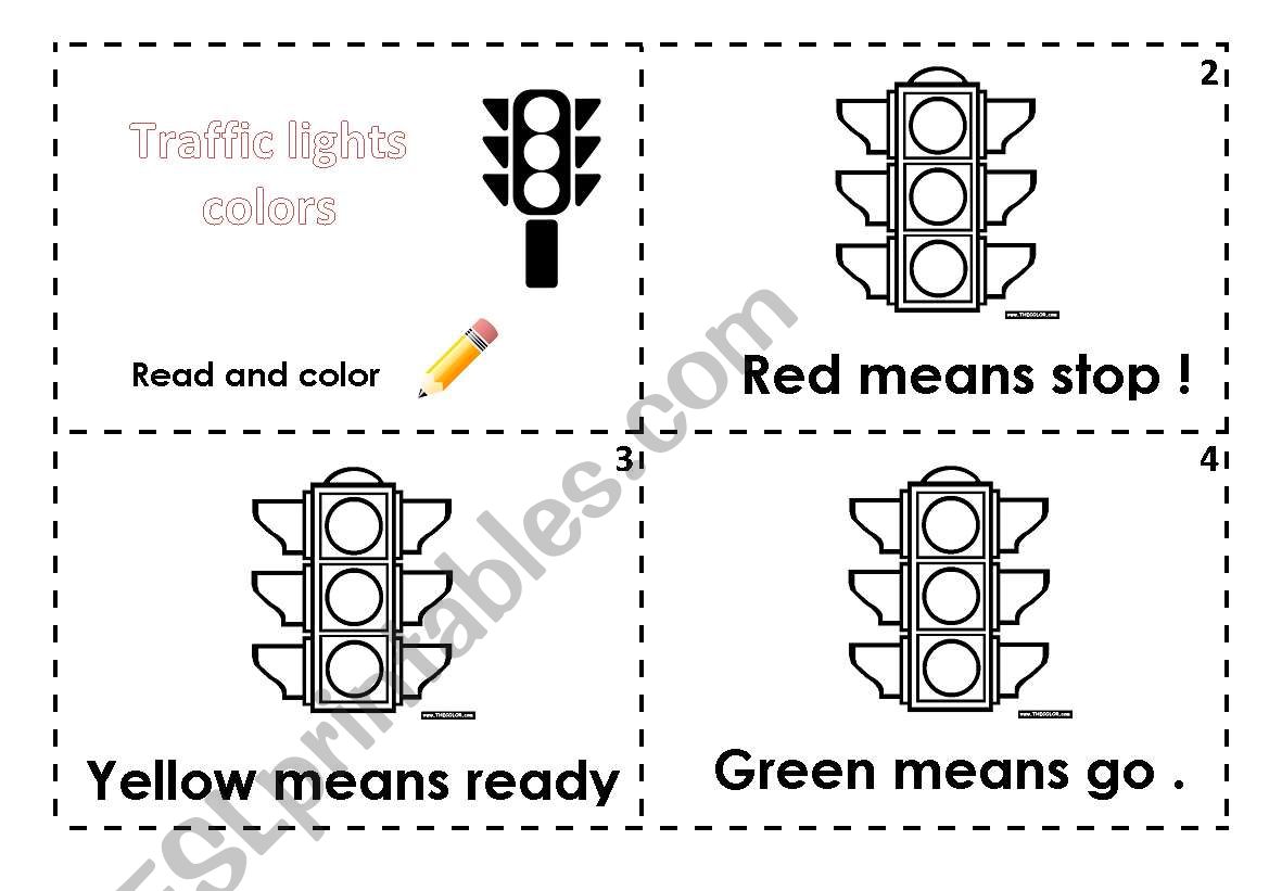 Traffic lights read and color