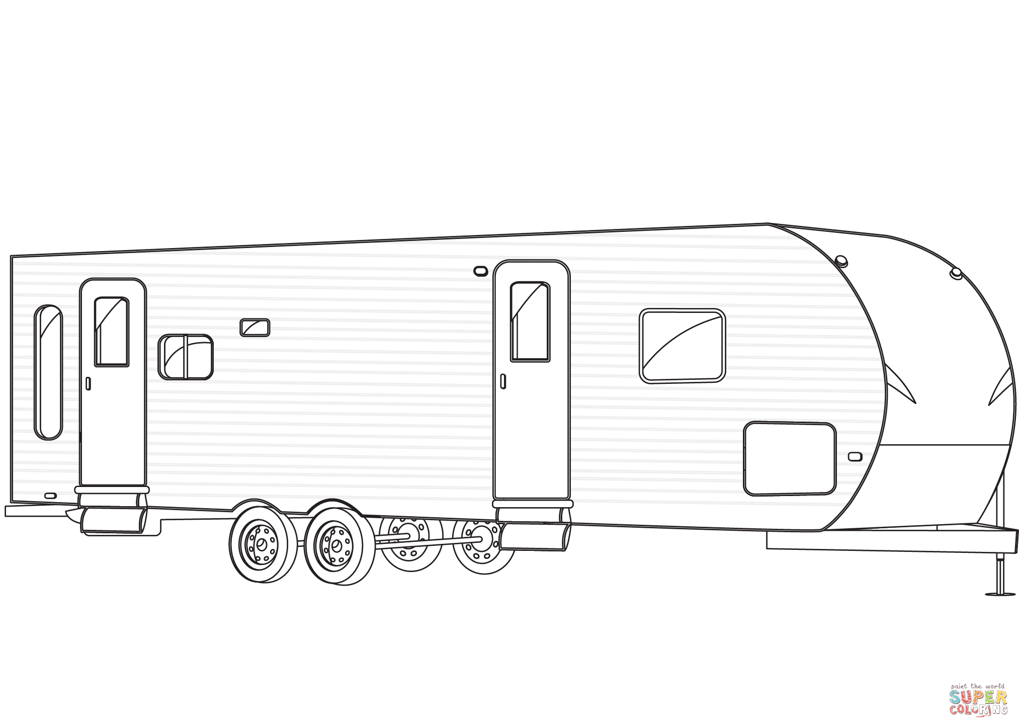 Travel trailer coloring page free printable coloring pages