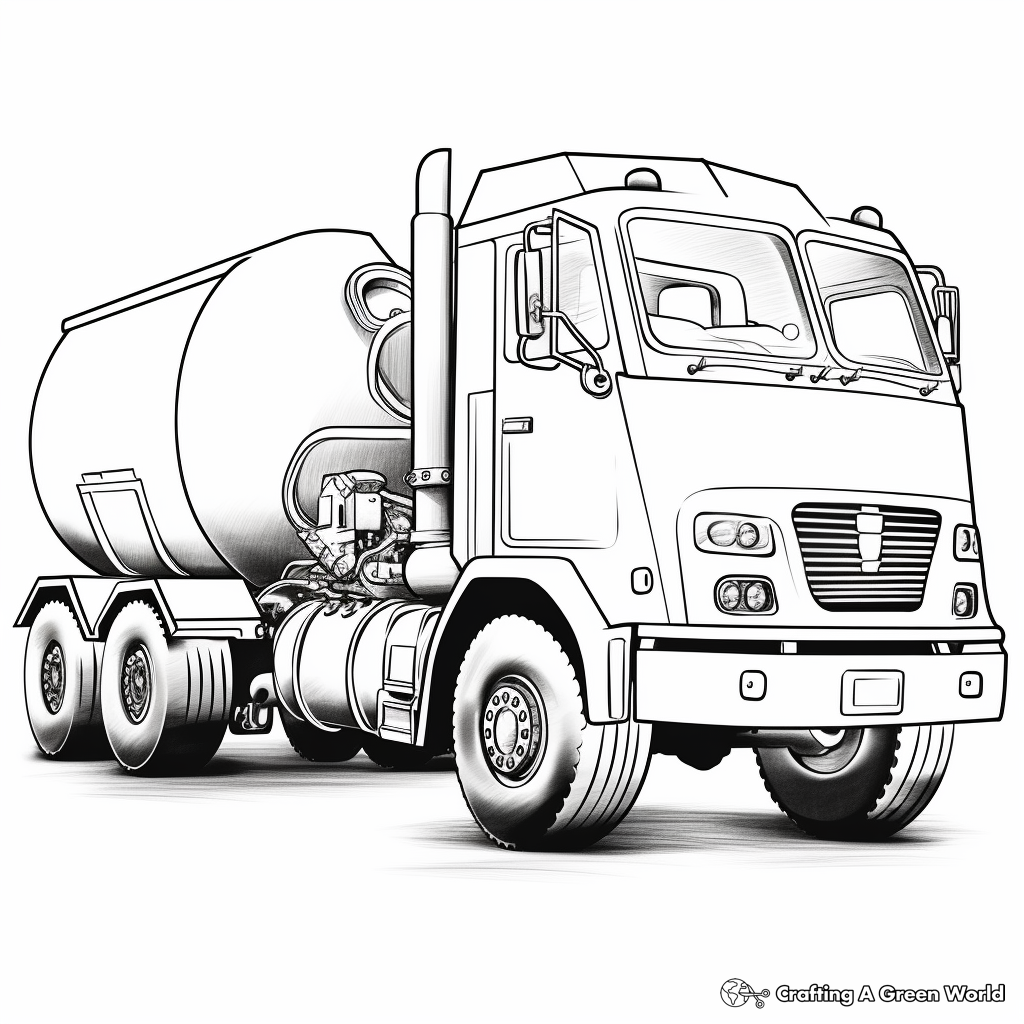 Semi truck trailer coloring pages
