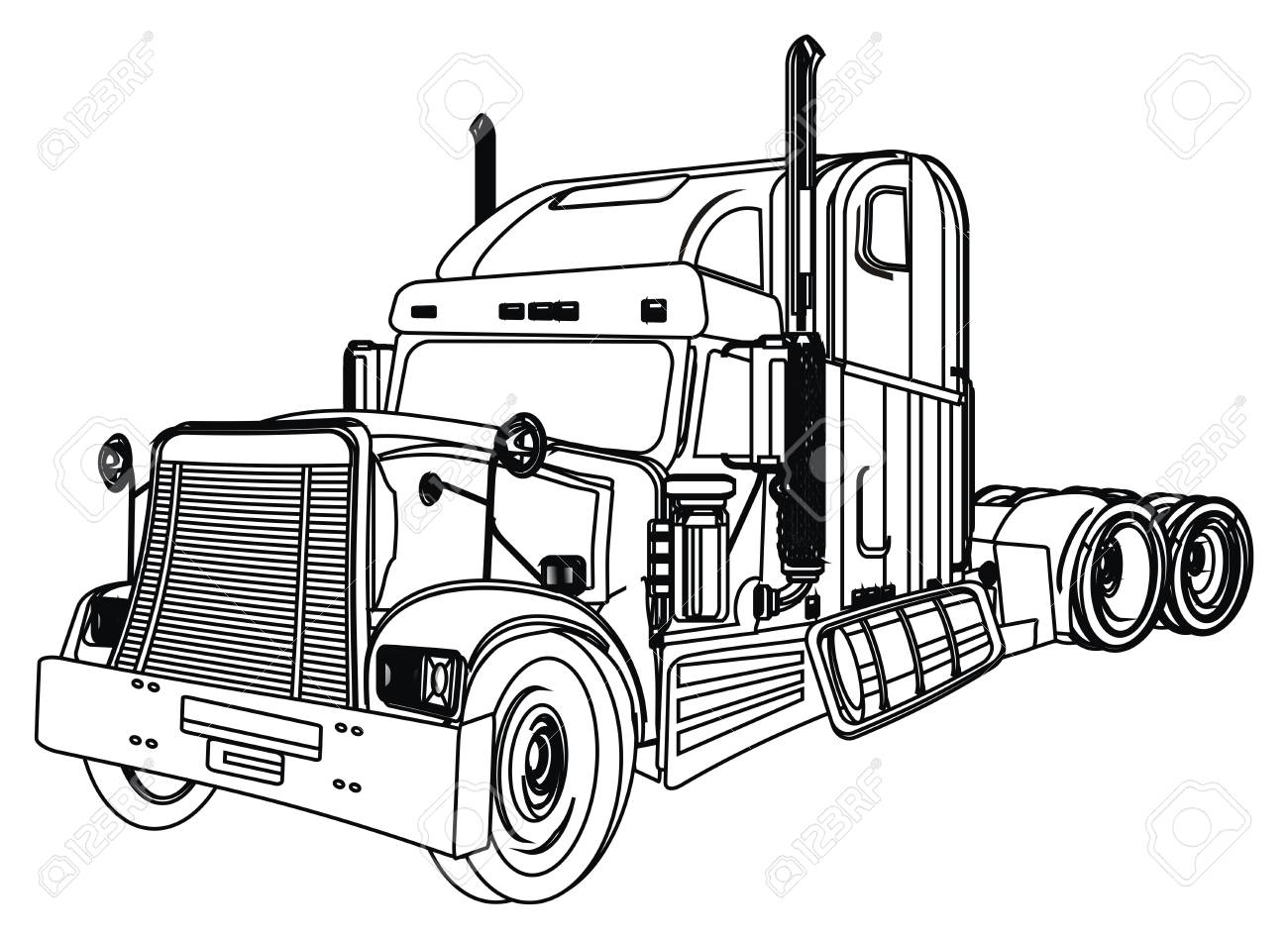 Coloring american trailer stock photo picture and royalty free image image